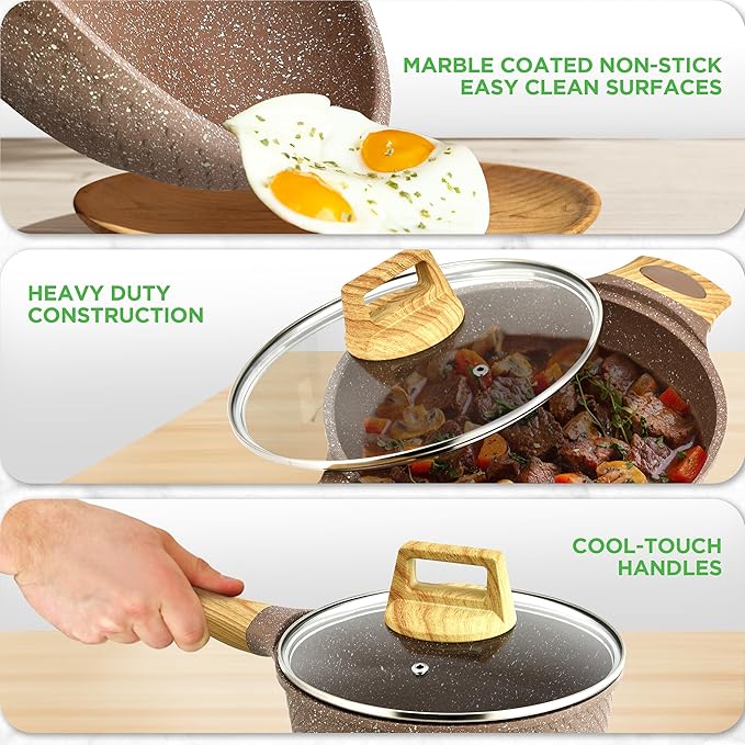 NutriChef 22‑Piece Non‑Stick Ceramic Pots and Pans Set – - Image 5