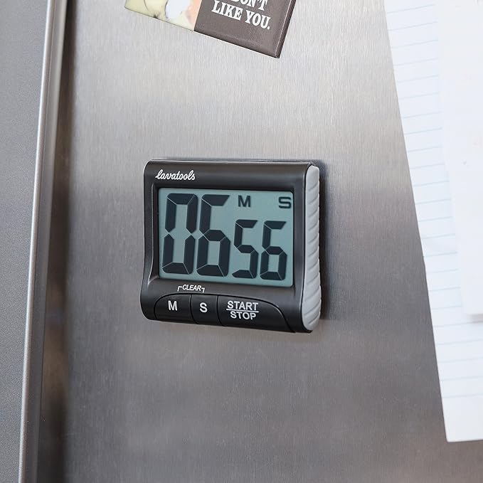 Lavatools KT1 Digital Kitchen Timer & Stopwatch, Large Display, Bold Digits - Image 5