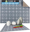 Drymate Jumbo XL Dish Drying Mat, Low-Profile, Super Absorbent, Quick Dry Fabric by Drymate
