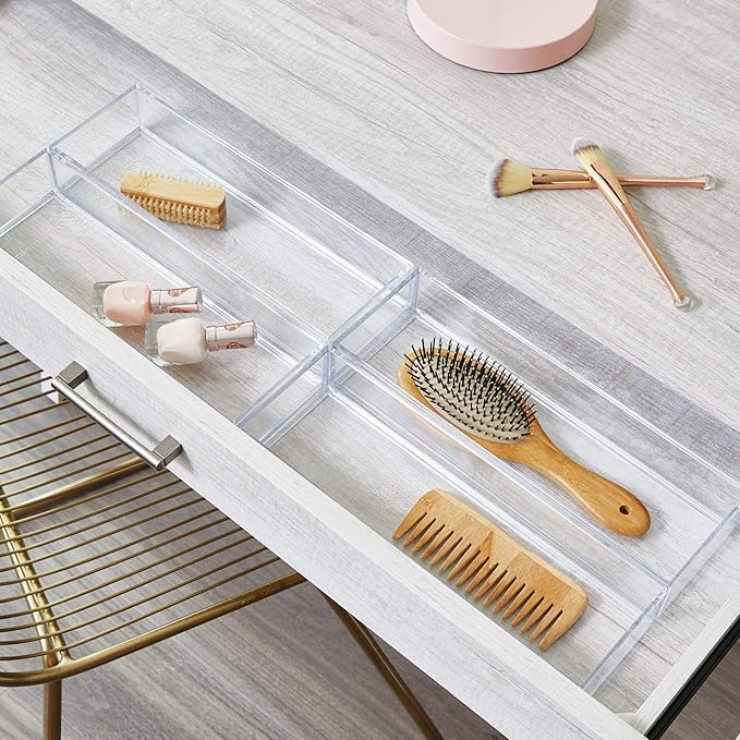 iDesign Clarity Drawer, Kitchen and Bathroom Organization Silverware, Large-Set - Image 6