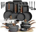 30 Piece Pots and Pans Set Non Stick, Granite Induction Cookware Sets, Nonstick by DishDelight