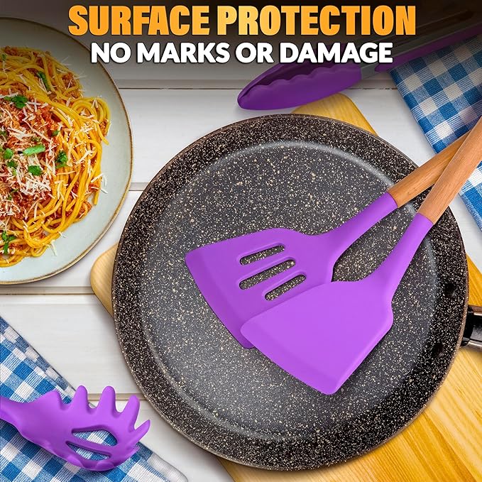 12 Pcs Purple Kitchen Utensils Set - Image 7