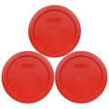 Pyrex 7201-PC 4 Cup Poppy Red Food Storage Replacement Lids by Pyrex