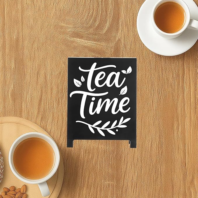 Tea Time Coffee Sign for Cafe Teas Bar Decor Signs Tea Coffee Station - Image 3