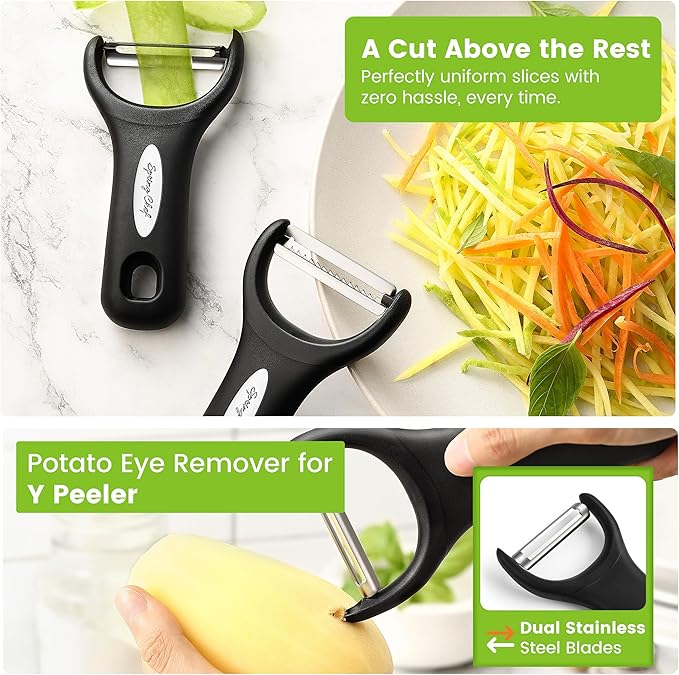 Spring Chef Premium Y & Vegetable Julienne Peeler Set - Image 7