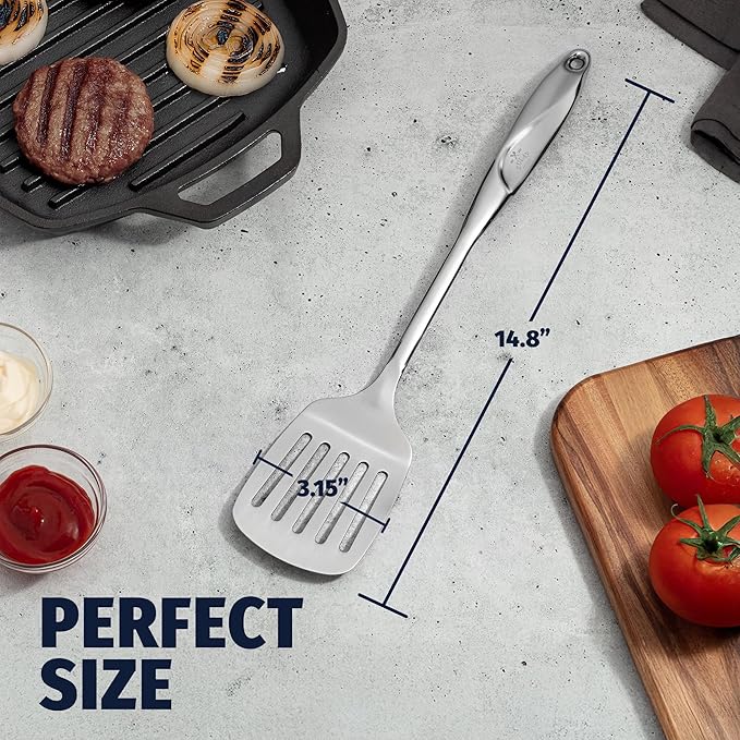 Zulay Kitchen Stainless Steel Slotted Turner - Image 4