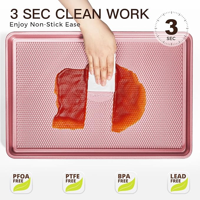 HONGBAKE Baking Sheet Pan Set, Cookie Sheets - Image 6