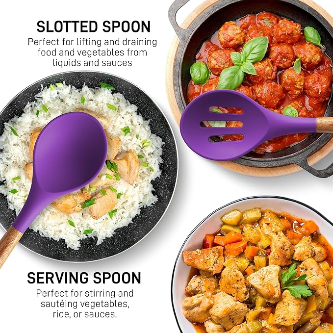 Zulay Kitchen Non-Stick Cooking Utensils Set - Image 4