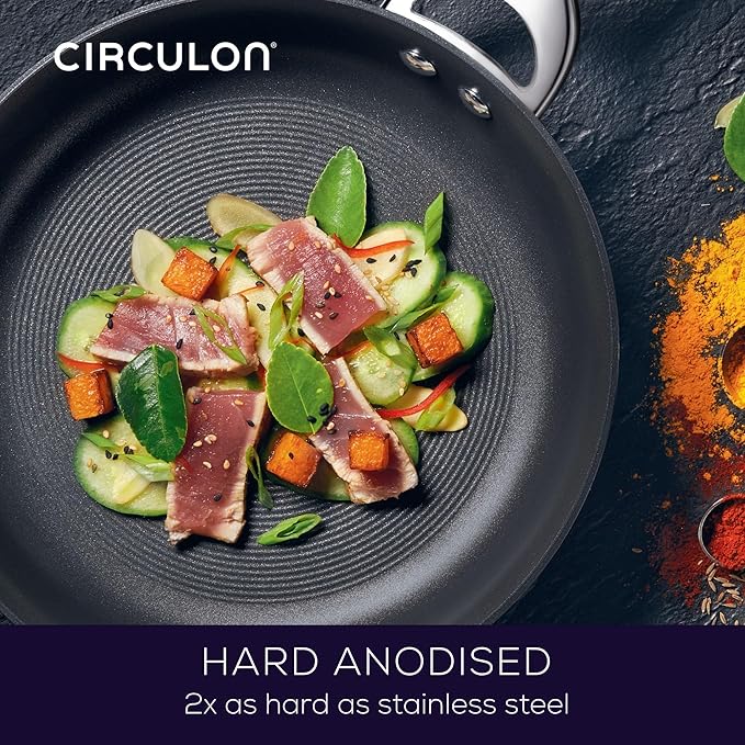 Circulon Symmetry Hard Anodized Nonstick Induction Frying Pan Twin Pack - Image 6