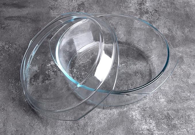 Round Tempered Glass Casserole Dish - Image 7