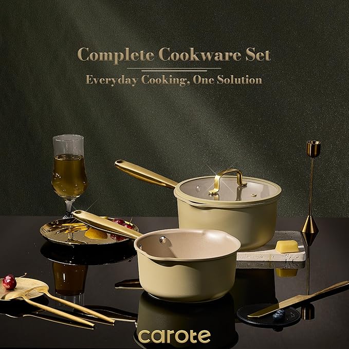 CAROTE 2Qt & 3Qt Nonstick Sauce Pan Set, Saucepan - Image 6