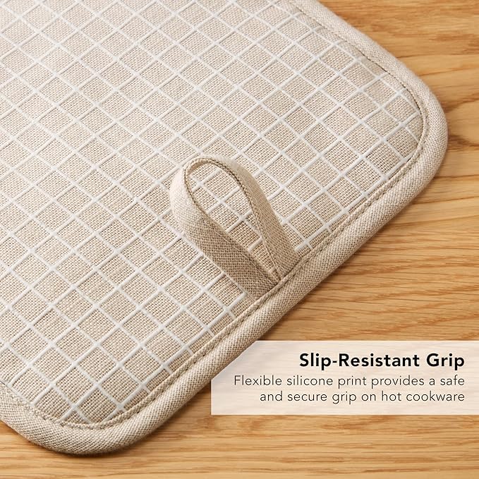KITCHENAID Gourmet Series Gridlines Pot Holders 2-Pack Set, Heat Resistant up - Image 7
