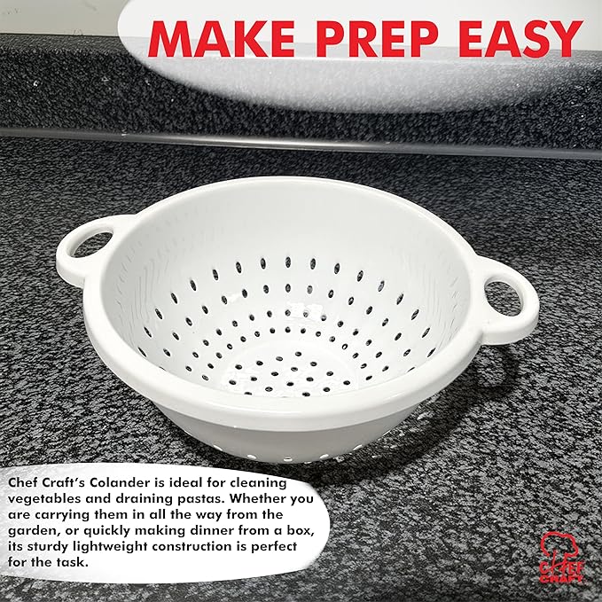 Chef Craft Select Plastic Deep Colander, 11x5 inch 5 quart - Image 3