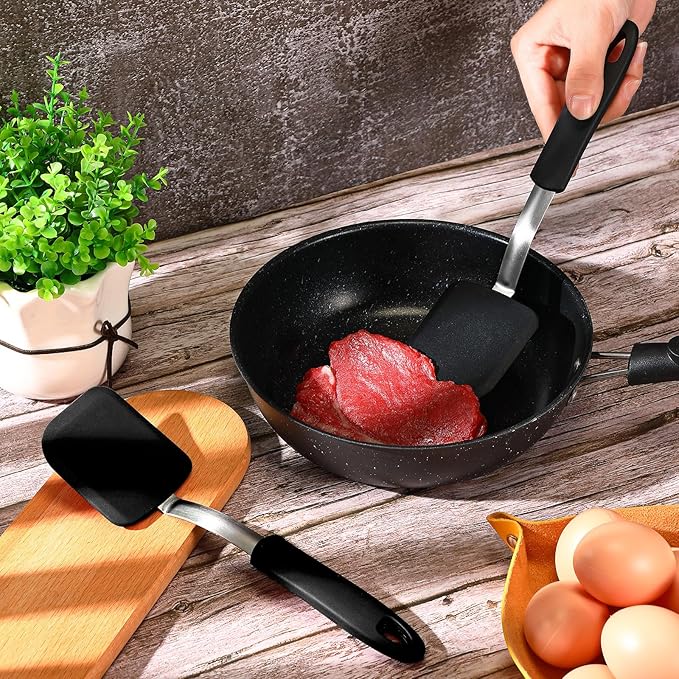 Silicone Cookie Spatula Turner 2 Pack Mini Brownie Spatula Flexible Kitchen - Image 7