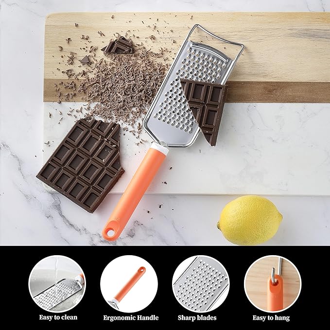 Cheese Grater with Handle, Vituer Stainless Steel Graters - Image 3