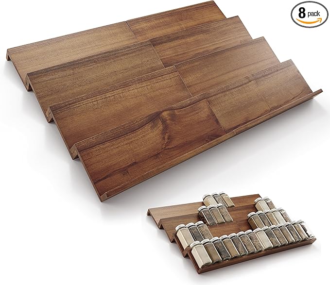 Tinamo Acacia Wooden Spice Rack Organizer by TINAMO