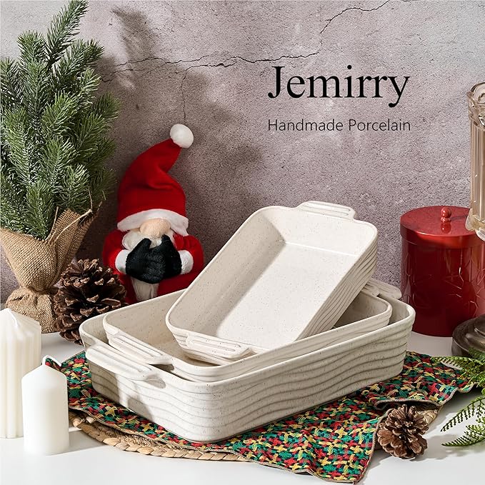 Ceramic Baking Dish Set of 3, Casserole Dishes - Image 7