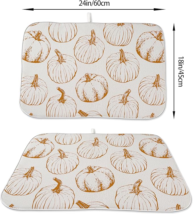 Fall Dish Drying Mat 18x24 Inches - Image 2