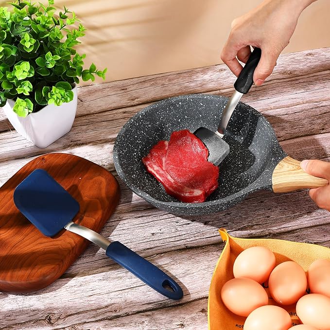 Silicone Cookie Spatula Turner 2 Pack Mini Brownie Spatula Flexible Kitchen - Image 7
