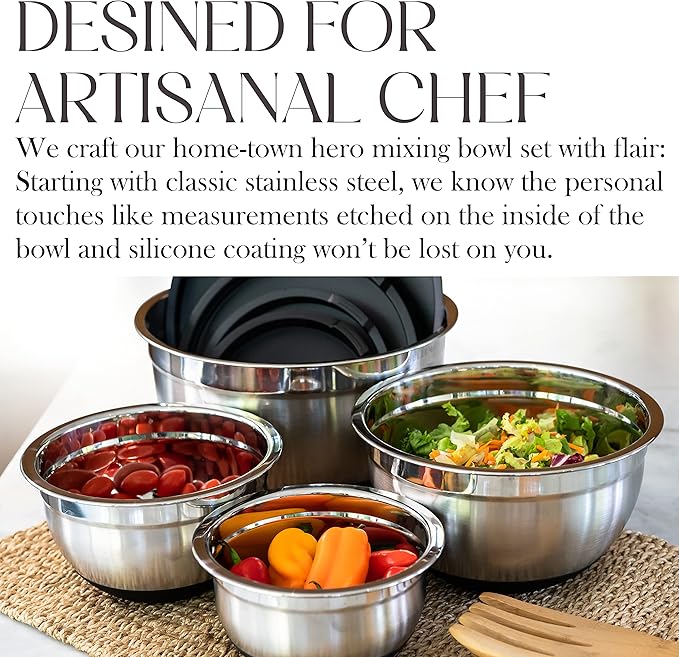 Bellemain Stainless Steel Non-Slip Mixing Bowls - Image 7