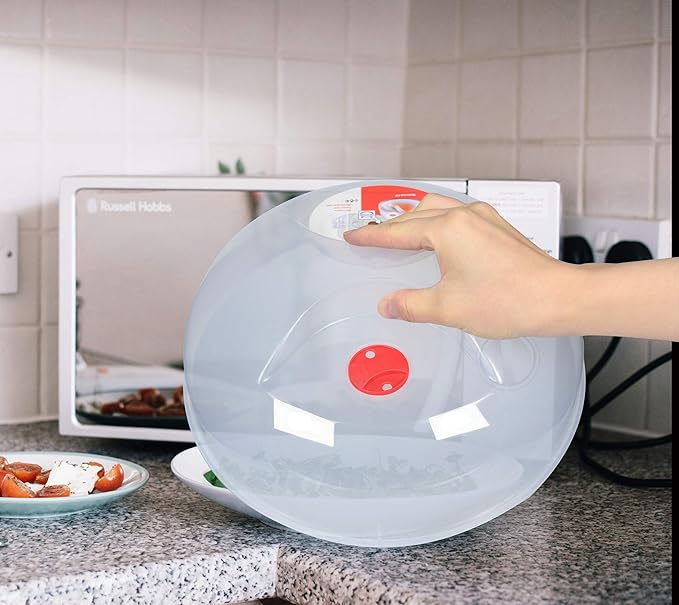 Large Microwave Cover for Food Easy Grip Microwave Splatter Cover Guard Lid - Image 2