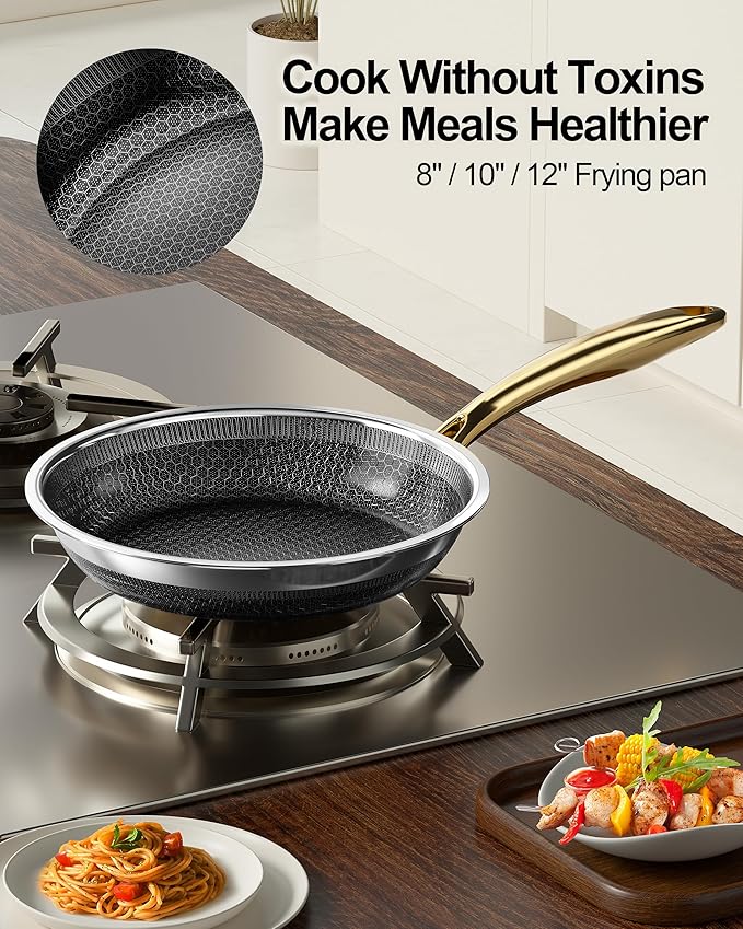 FogDream 8, Honeycomb Hybrid Nonstick Skillet - Image 6