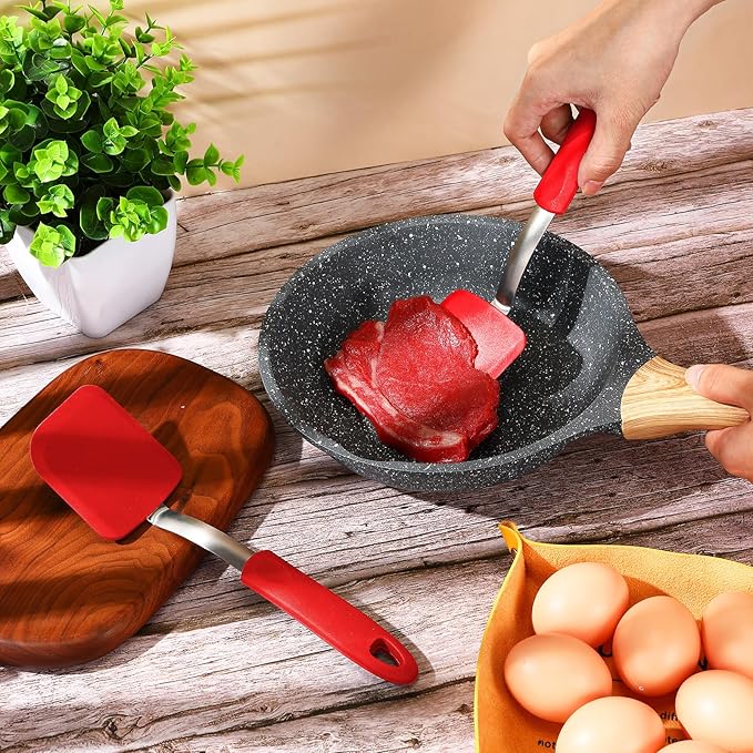 Silicone Cookie Spatula Turner 2 Pack Mini Brownie Spatula Flexible Kitchen - Image 7