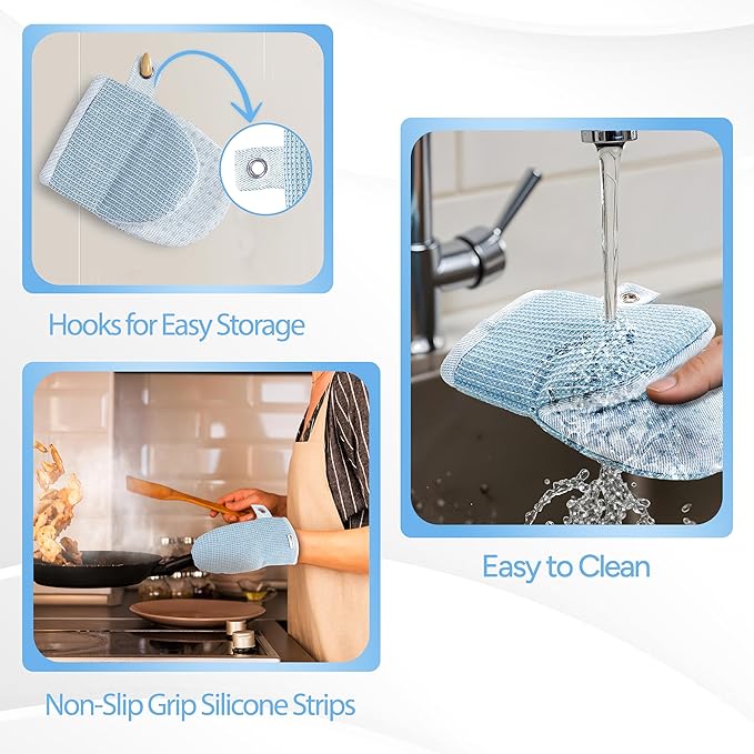 Casa Platino BBQ Gloves & Potholders Set, Holder - Image 6