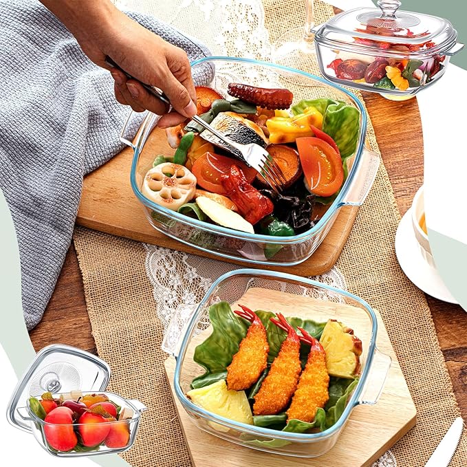 Maxcheck 2 Pieces Glass Casserole Dish - Image 6