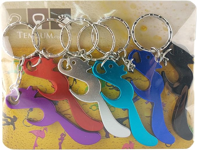Swatom Squirrel Keychain Bottle Opener Beer Opener Tool Key Tag Chain Ring - Image 2