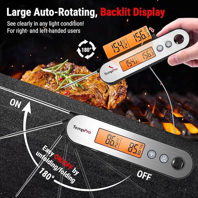 TempPro TP610 Rechargeable Instant Read Thermometer - Image 6