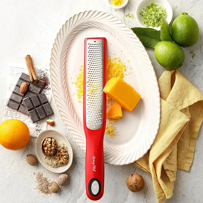 Spring Chef Premium Red Lemon Zester Grater - Image 9
