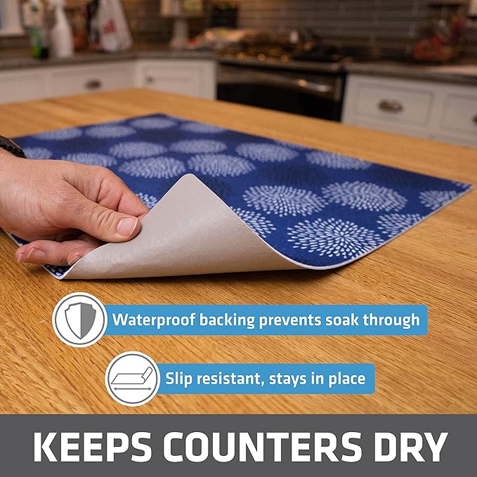 Drymate Jumbo XL Dish Drying Mat, Low-Profile, Super Absorbent, Quick Dry Fabric - Image 3