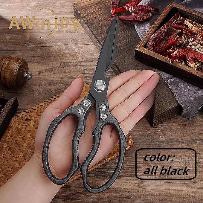 AWinjoy Heavy Duty Sharp Kitchen Scissors - Image 4