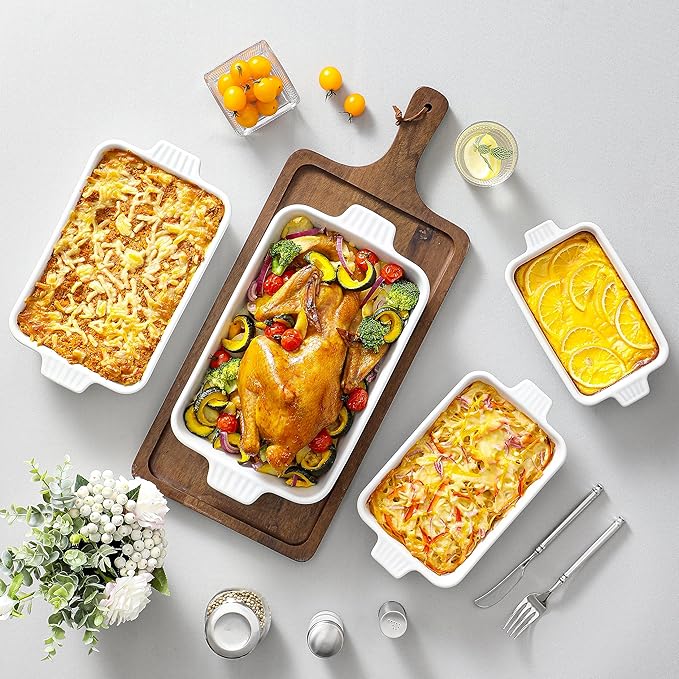 MALACASA Casserole Dishes for Oven, Porcelain Baking Dishes, Ceramic Bakeware - Image 6