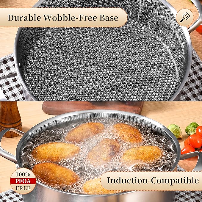 LOLYKITCH 7 QT Large Deep Frying Pan - Image 4