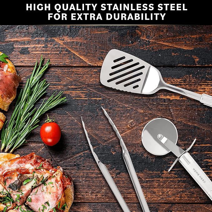 Home Hero 54-Piece Stainless Steel Kitchen Utensils Set - Image 6