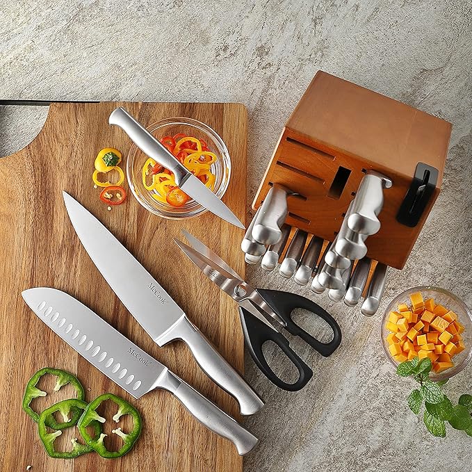 McCook® Kitchen Knife Sets, German Stainless Steel Knives Block Set - Image 8