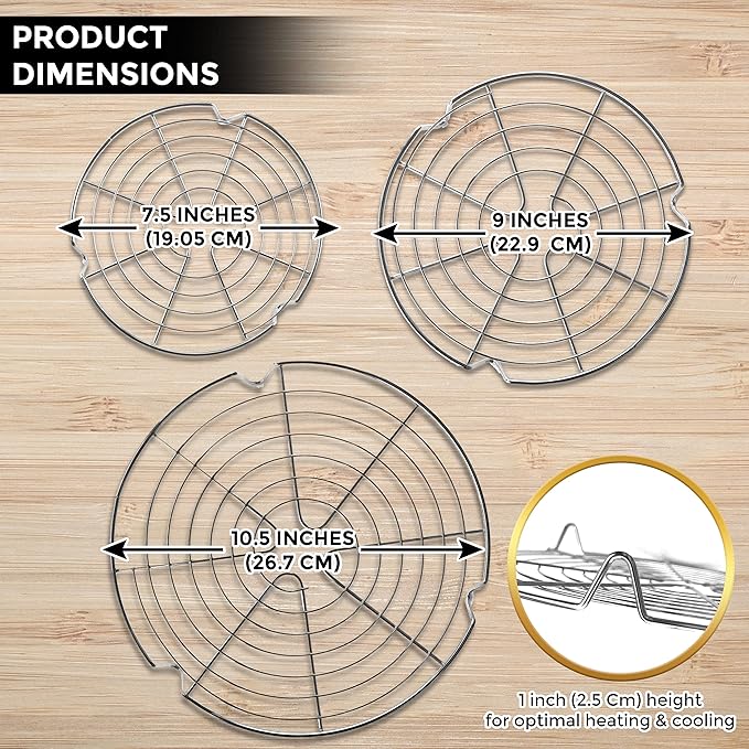 KITCHENATICS Round Cooling Racks - Image 2