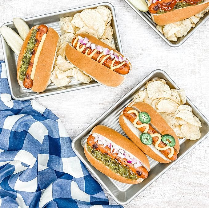 USA Pan Bakeware Mini Sheet Pan, Warp Resistant Nonstick Baking Pan, Aluminized - Image 4