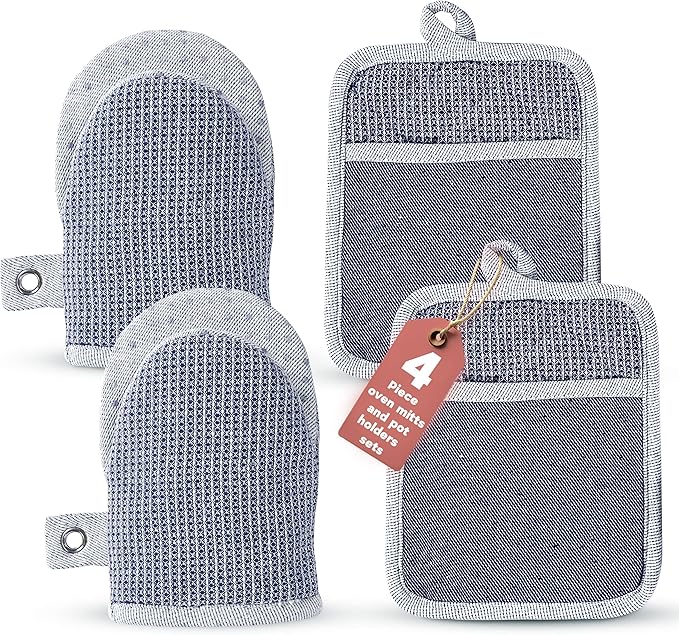 Casa Platino Silicone Oven Mitts & Potholders, 4-Piece – Pot Holders by CasaPlatino